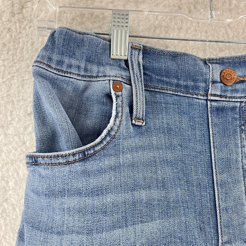 Madewell Blue Denim Pull On Straight Leg Jeans Womens High-Rise Casual Size 26‎ - Picture 4 of 16